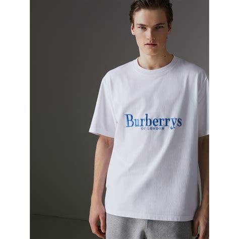 burberry reissued cotton t shirt white|burberry t shirt original.